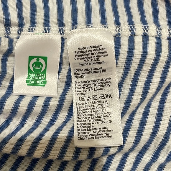 J Crew 100% cotton blue striped polo size large tall - Picture 4 of 5